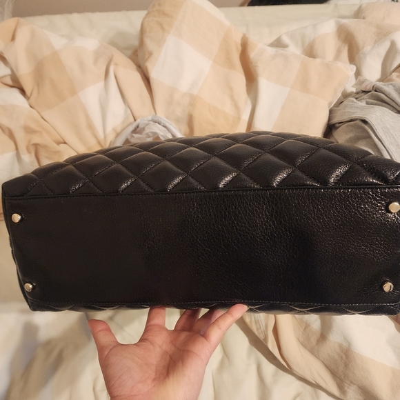 NEW KATE SPADE New York Gold Coast Maryanne black quilted leather tote - Picture 3 of 6